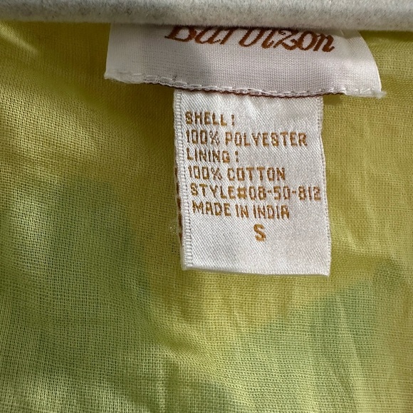 Barbizon Womens Dress Cover Up Gown Maxi Yellow Blue Beach Lined Small NWT - Picture 5 of 5